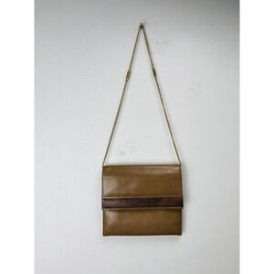 Onlly‎ Crossbody Bag Women's Small Brown Leather Snake Skin Detail 8X7"